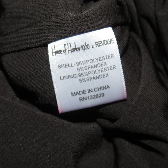 House of Harlow 1960 x Revolve Black Velvet Rae Crisscross Back Slip Dress - Picture 10 of 11